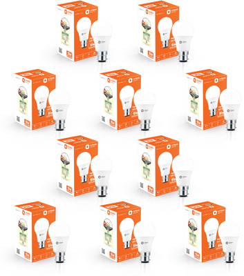Orient Electric 9 W Basic Round B22 LED Bulb(White, Pack of 10)
