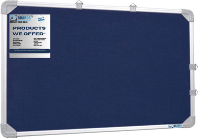 APBOARDS Aluminium Framed Notice Board for Home,Office and School Use With 50 Pushpins Cork Bulletin Board(Blue 3x4 ft)