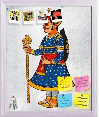 Artzfolio Maharaja India Udaipur Notice Pin Board White Frame 20 x 24.3 inch (51 x 62 cms) Cork Bulletin Board(Multicolor 20 x 24.3 inch (51 x 62 cms))