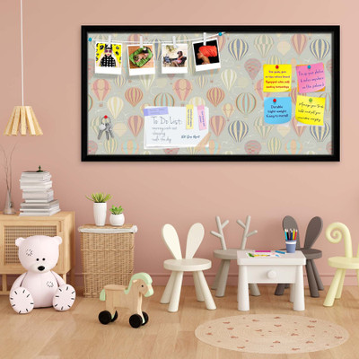 Artzfolio Notice Pin Board Black Frame 24 x 12 inch (61 x 30 cms) Cork Bulletin Board(Black Frame 24 x 12 inch (61 x 30 cms))