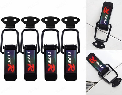 FieryFrost 4PC/Set TYPE R Metal Bumper Clip Car Big Boot Bonnet Side Fasteners Catch Clips Bumper Cap(Pack of 2)