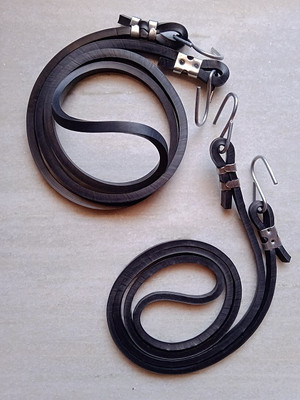 Khushi Traders high elastic rope Flexible Rope/Bike Luggage Rope 2pc Black(Length: 1.5 m, Diameter: 10 mm)