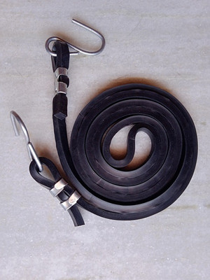 Basudev rubber long lasting Ultra Strong & Flexible Bungee Rope/BikeLuggage Rope Packof4 Black(Length: 1.5 m, Diameter: 10 mm)