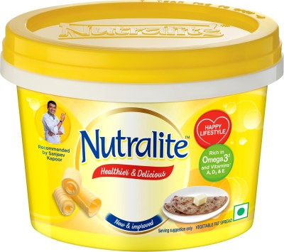 Nutralite Premium Fat Spread Tub|Enriched with Vitamins&Omega 3|Naturally Cholesterol-free Fat Spread(200 g)