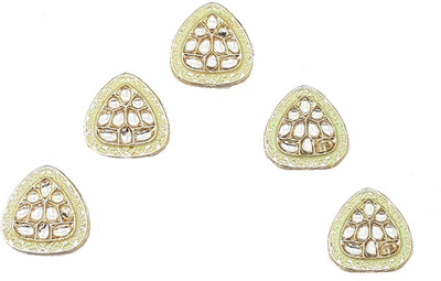 Mohan Shoppe WBTN0202 Brass Buttons(Pack of 5)