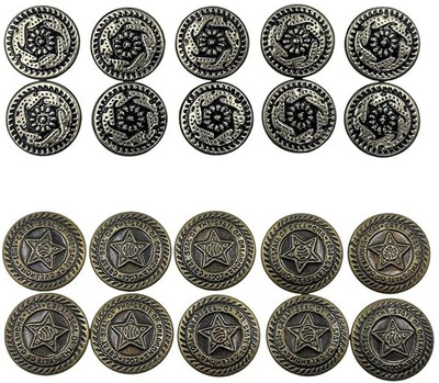 REENA Jeans Button Pins Combo Set for Jackets, Jeans, Denim Shirts etc. 17mm, Buttons Metal Buttons(Pack of 20)