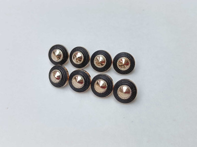 Swag Enterprises RABO-BUTTON--BLACK-12PC Plastic Buttons(Pack of 9)