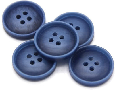 greengrow 15Mm 20Mm Blue Resin Men Suit Coat Buttons for Clothing Jeans Pants Decorative Plastic Buttons(Pack of 20)