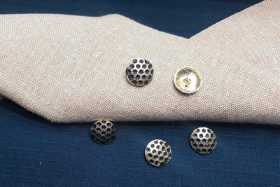 Mohan Shoppe WBTN0255 E Brass Buttons(Pack of 5)