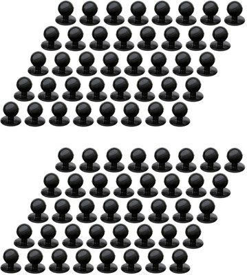 IBB The Perfect Fit Black Mushroom Chef Coat Buttons (Pack Of 100) Nylon Buttons(Pack of 100)