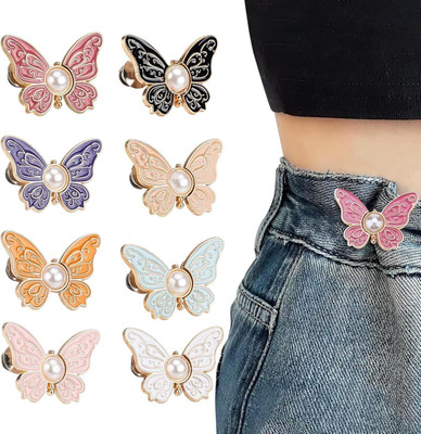 Solvique 8 pc Butterfly clip Metal Buttons(Pack of 8)