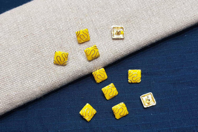 Mohan Shoppe WBTN0254C Brass Buttons(Pack of 10)