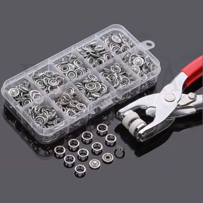 EverKart 100pc Thickened Snap Fasteners Kit with Hand Pressure Plier Metal Buttons(Pack of 1)