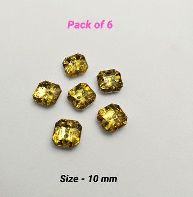 Monex Kurta Buttons shirt buttons top buttons Golden b053 Plastic Buttons(Pack of 6)