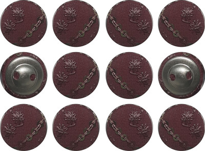 My Little Princess MLP-HM-FB028A(S*12) Metal, Polyester Buttons(Pack of 12)