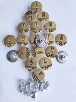 TLO JEANS BUTTONS Copper Brass Buttons(Pack of 20)