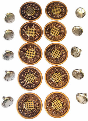 Togline 10 METAL JEANS BUTTONS Metal Buttons(Pack of 10)