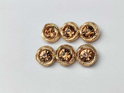 Swag Enterprises RABO-BUTTON-GOLDEN-12PC Plastic Buttons(Pack of 7)