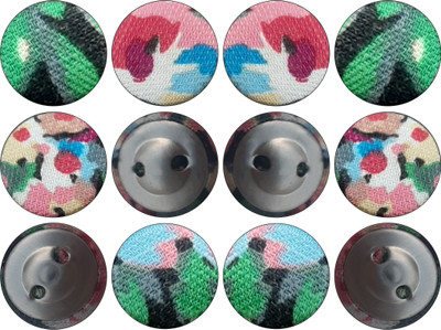 My Little Princess MLP-HM-FB026(B*12) Fabric, Metal Buttons(Pack of 12)