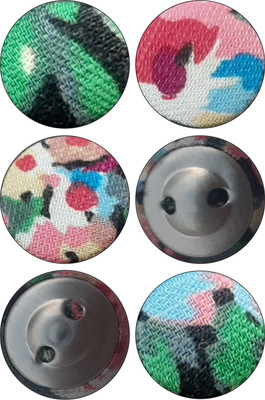 My Little Princess MLP-HM-FB026(B*6) Fabric, Metal Buttons(Pack of 6)
