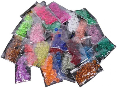 Jai Devi traders Multicolor Transparent Craft Buttons – Pack of 100 Small Round Plastic Plastic Buttons(Pack of 100)