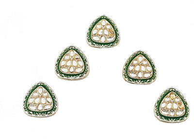 Mohan Shoppe WBTN0202C Brass Buttons(Pack of 5)