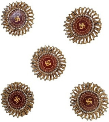 NuttsStore Sew-On Applique Patches OM Butti Stone Buttons(Pack of 4)