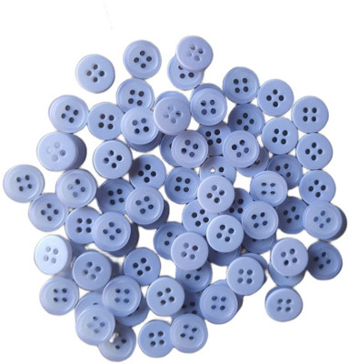 Elco 4-Hole 10 mm Polyester Round Buttons For Men/ Women Shirt (100 pcs) (purple) Polyester Buttons(Pack of 100)