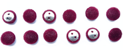 My Little Princess MLP-HM-FB002 Fabric, Metal Buttons(Pack of 12)