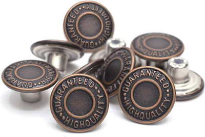 nawani 20 pic Jeans Button Pack of 20 No Sew Jeans Tack Buttons 17 mm Show Jeans Brass Buttons(Pack of 20)