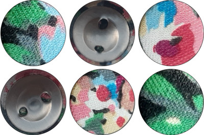 My Little Princess MLP-HM-FB026(S*6) Fabric, Metal Buttons(Pack of 6)