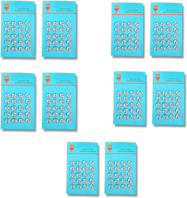 Qroof 20 Pcs Titch Button Metal Buttons Tailoring Metal Buttons(Pack of 100)