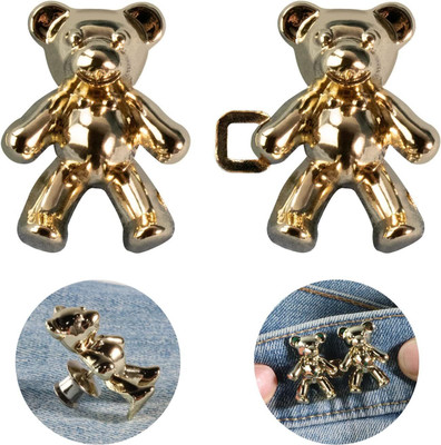 lupinez Jean Button Pins Adjustable Pearl Waist Buckle Extender pack of 1 Metal Buttons(Pack of 1)