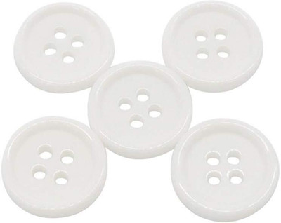 greengrow White Shell Buttons for Blazer Coat Suit Buttons Set 20mm 15mm Natural Buttons Wooden Buttons(Pack of 20)