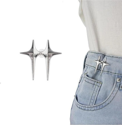 GDNK Adjustable Waist Buckle For Loose Jeans Pearl Detachable Instant Jeans Clip Metal Buttons(Pack of 1)