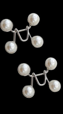 VOIISH Pin Buttons for Jeans,trouser,Pant,Adjustable Waist Buckle (Pack of 2) Metal Buttons(Pack of 2)