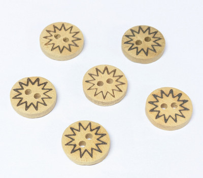nts Crafted and Fancy Wooden Buttons Wooden Buttons(Pack of 20)