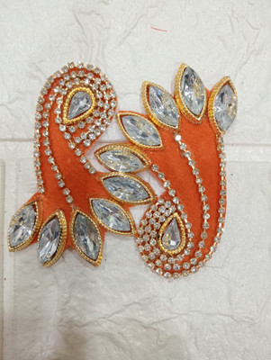 Nutts Handmade Decorative Crafting Saree Lehenga Sew on Applique Patches Badge Stone Buttons(Pack of 4)