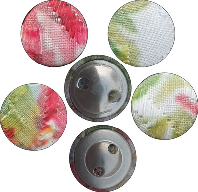 My Little Princess MLP-HM-FB025(S*6) Fabric, Metal Buttons(Pack of 6)