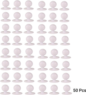 nts Premium White Chef Coat Buttons(50 Pcs) Plastic Buttons(Pack of 50)