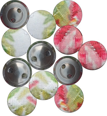 My Little Princess MLP-HM-FB025(S*12) Fabric, Metal Buttons(Pack of 12)