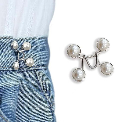 GDNK Adjustable Jean Button Pins Waist Knots For Jeans tightener clip buckle Metal Buttons(Pack of 1)
