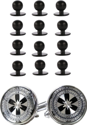 nts Free Cufflinks(1 Pair) with Premium Matt Chef Coat Buttons(50 Pcs) Plastic Buttons(Pack of 50)