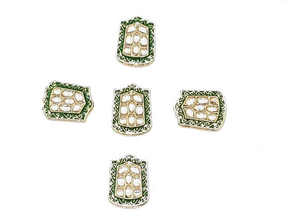 Mohan Shoppe WBTN0204C Brass Buttons(Pack of 5)
