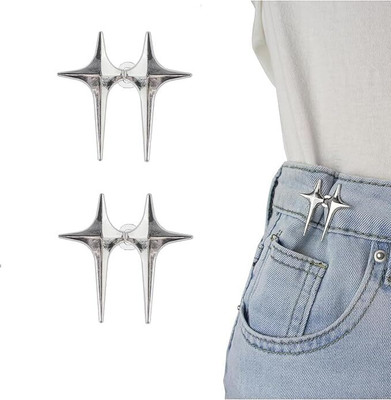 WEIRVI MART Waist Buckle Loose Jeans Button Jean Tightening Clip Button Pins for Pant, Skirt Metal Buttons(Pack of 2)