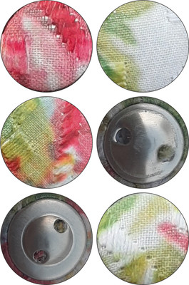 My Little Princess MLP-HM-FB025(B*6) Fabric, Metal Buttons(Pack of 6)