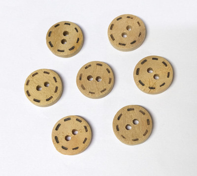 nts Crafted and Fancy Wooden Buttons(Pack of 20) Wooden Buttons(Pack of 20)