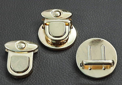 Tia Purse Push Lock 30mm Brass Buttons(Pack of 4)