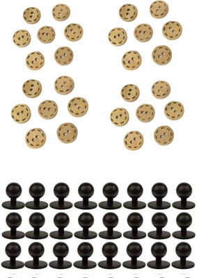 nts Combo Pack of Matt Premium Chef Coat Buttons (25 Pcs) & Wooden Buttons (25 Pcs) Nylon, Wooden Buttons(Pack of 50)
