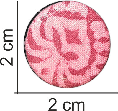 My Little Princess MLP-HM-FB012*12(Big) Fabric, Metal Buttons(Pack of 12)